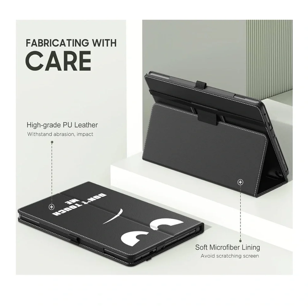 Moko Black Tablet Cover for Fire HD 10 2023 generation- “Don't Touch Me” Design